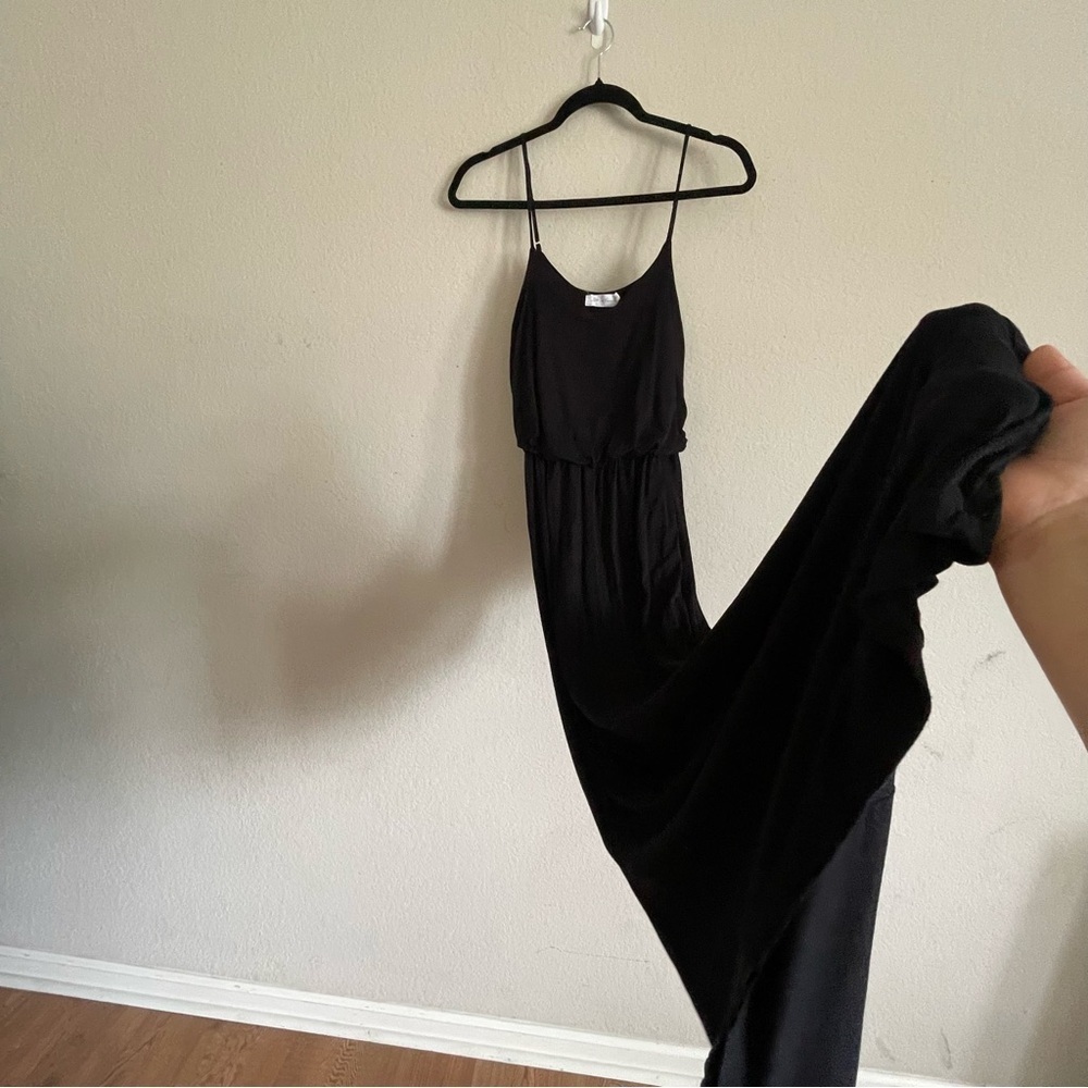 All in Favor womans Black Maxi Dress size M casual summer staple floor length - Picture 4 of 8